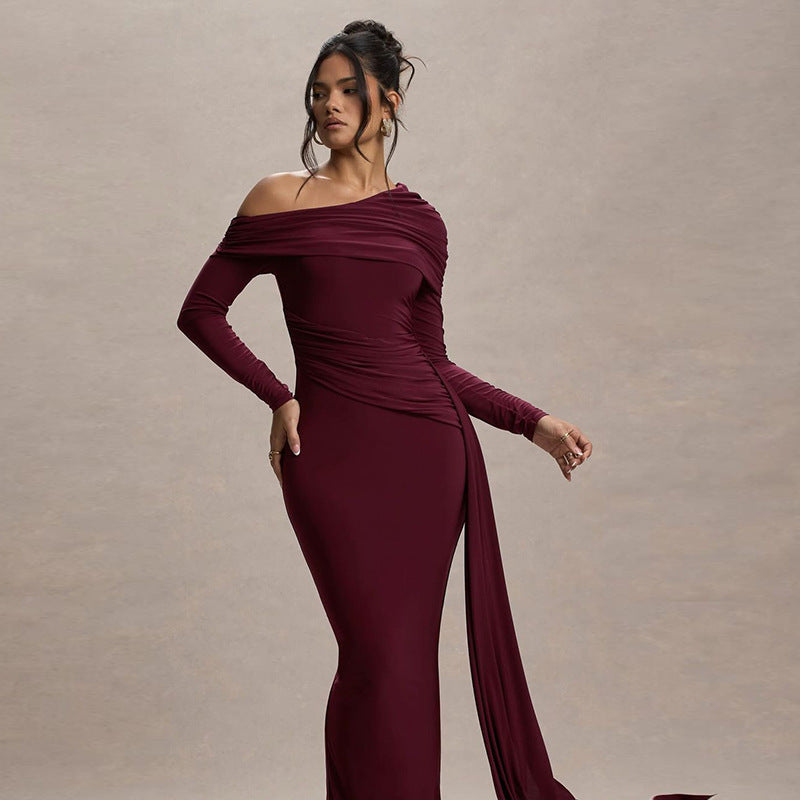 Beatrice Off-Shoulder Evening Dress with Long Sleeves Foto 6