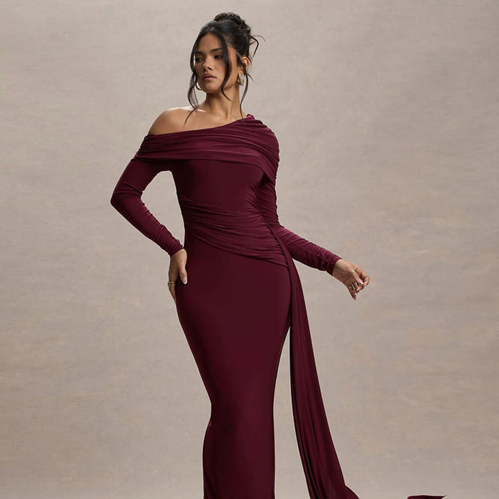 Beatrice Off-Shoulder Evening Dress with Long Sleeves Foto 6