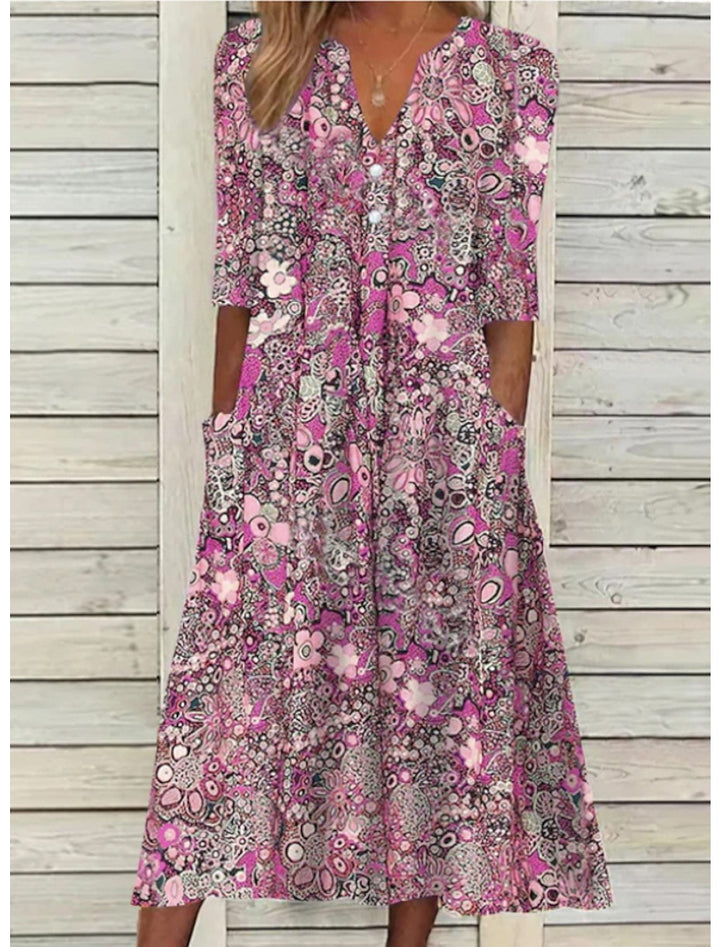 Elegantes Sommerkleid Beach dress in Pink