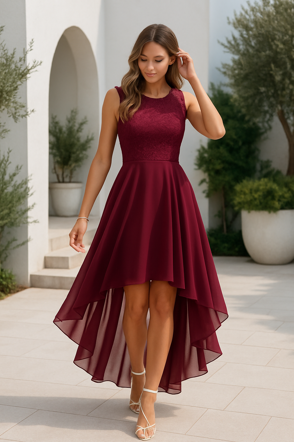 Isabella High-Low Wedding Guest Dress Foto 2