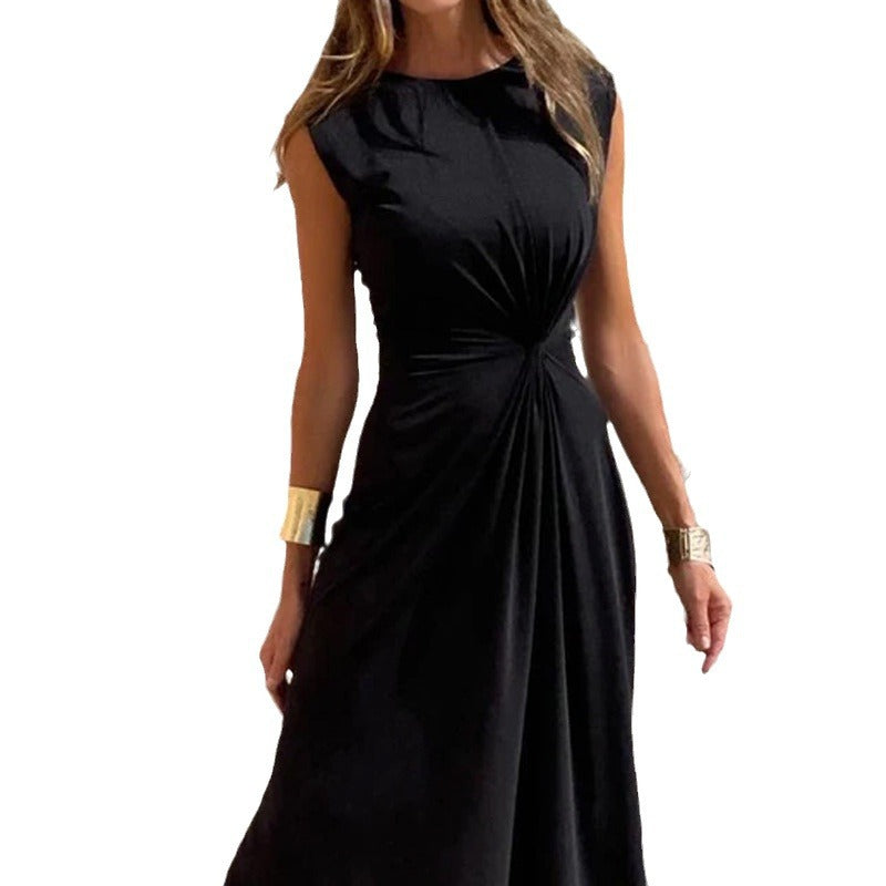 Katie High-Neck Evening Dress with Ruched Waist Foto 5