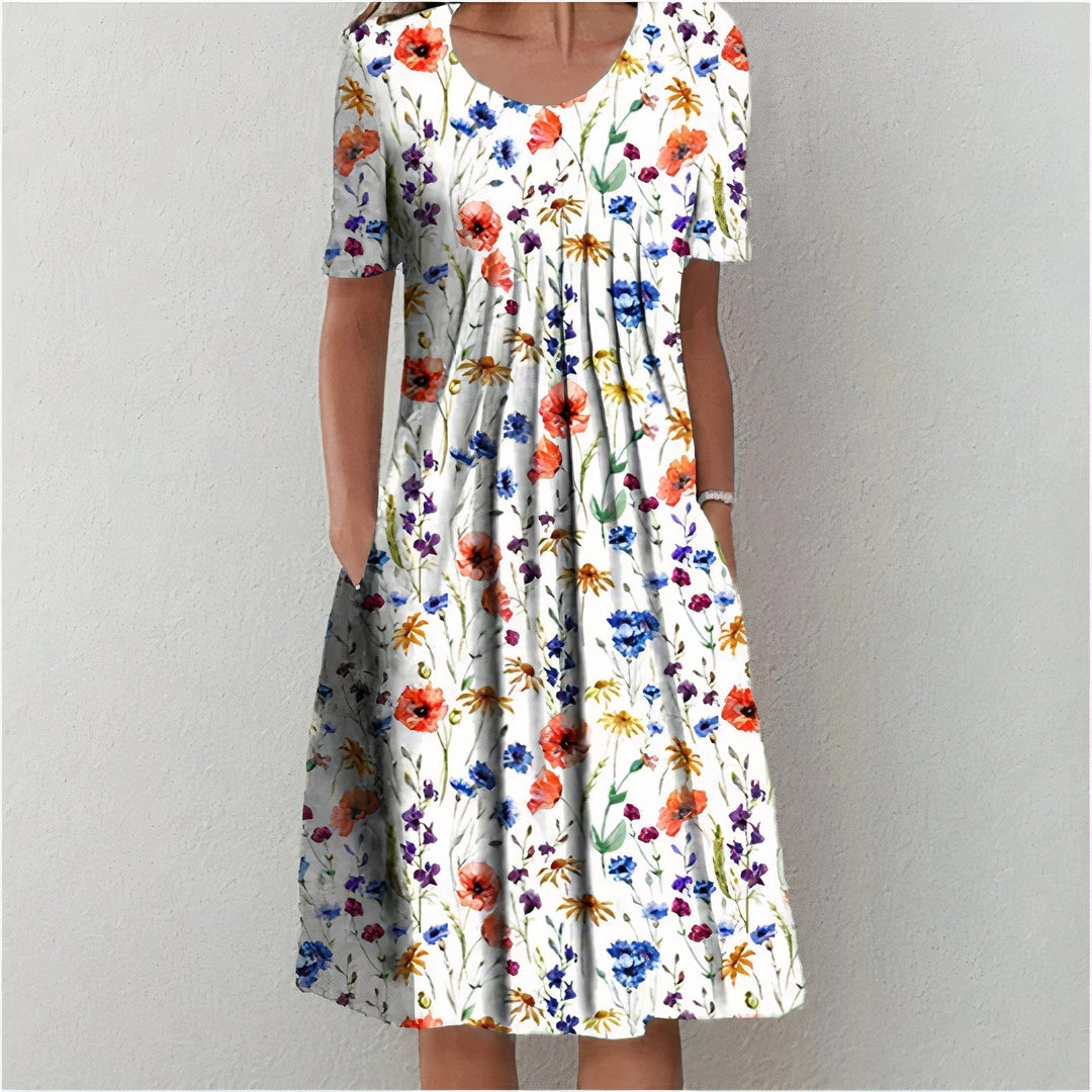Maisie Floral Summer Dress with V-Neck Foto 1