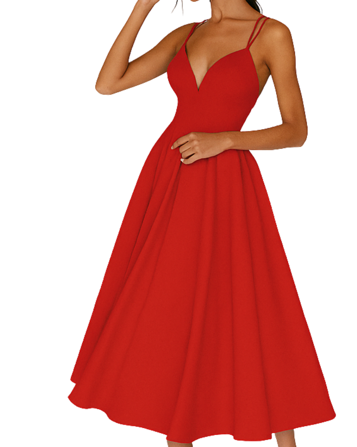 Olivia Strappy Midi Wedding Guest Dress Foto 3