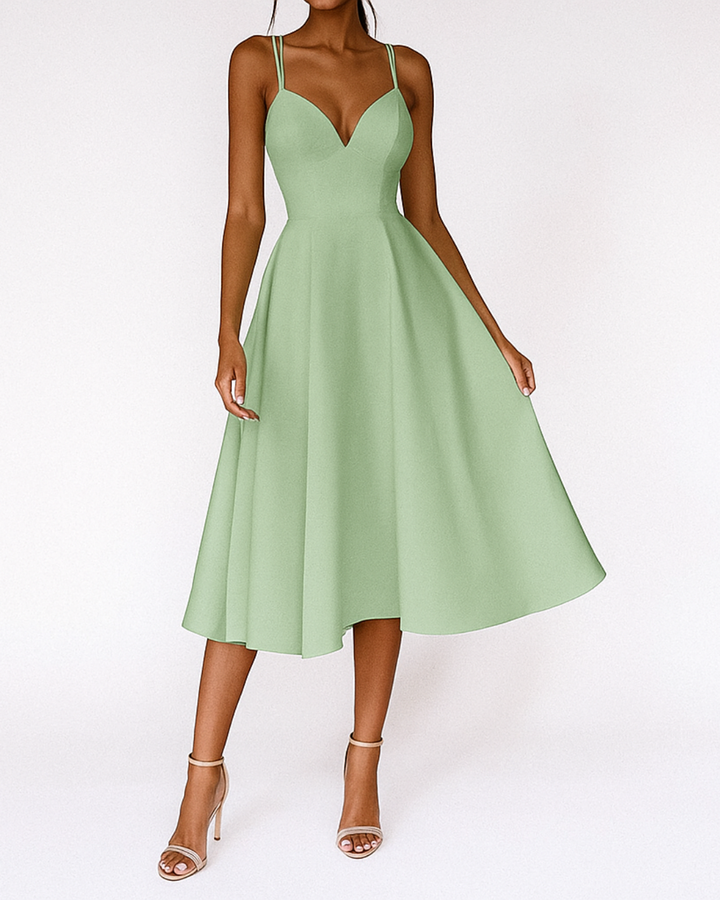 Olivia Strappy Midi Wedding Guest Dress Foto 6