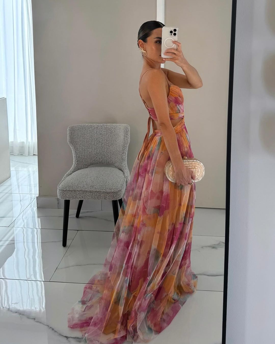 Orla Floral Chiffon Summer Maxi Dress Foto 3