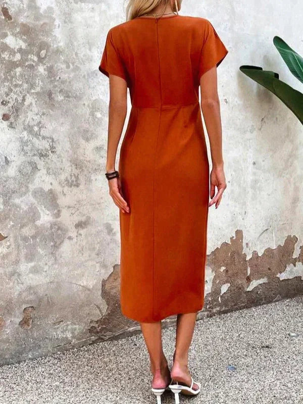 Women's Flowing Midi Dress for Wedding Guests (5)