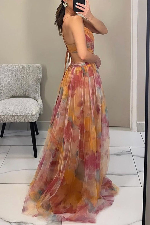 Women's Lightweight Floral Maxi Wedding Guest Dress for Summer (5)