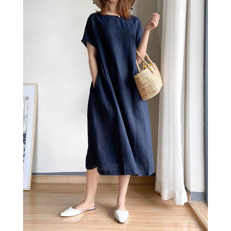 Women's Lightweight Summer Dress for Everyday in Dark Blue