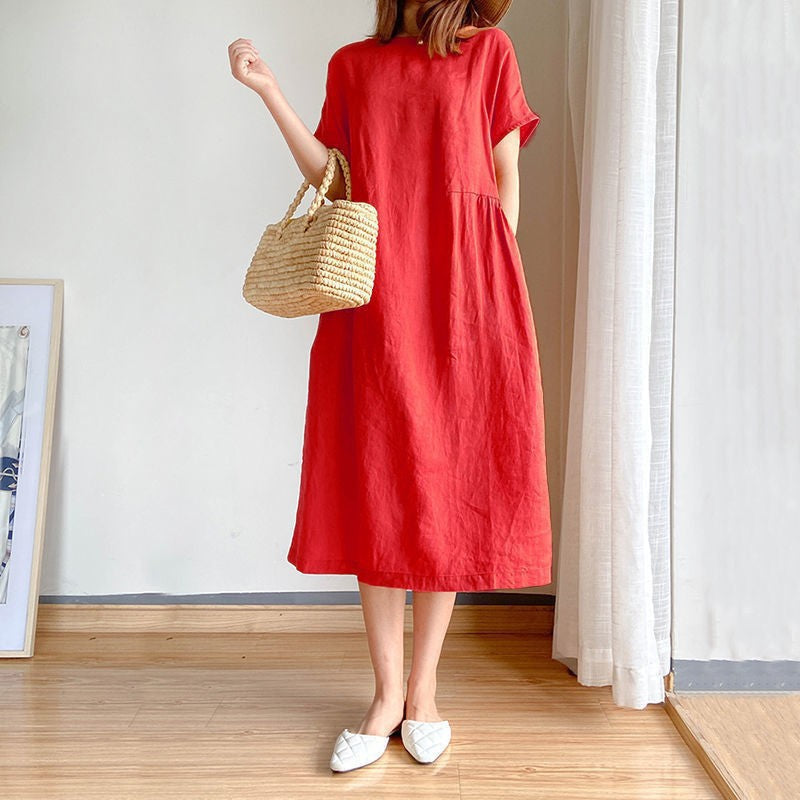 Women's Lightweight Summer Dress for Everyday in Red 2