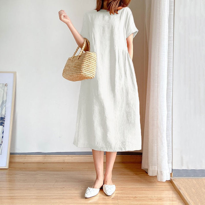 Women's Lightweight Summer Dress for Everyday in White 3