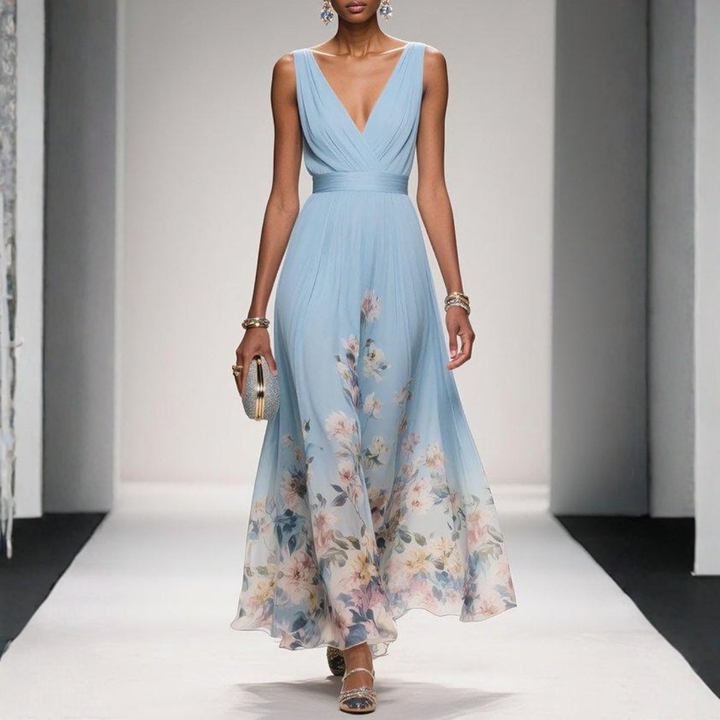 Women's Maxi Boho Dress for Wedding Guests in Pink 4