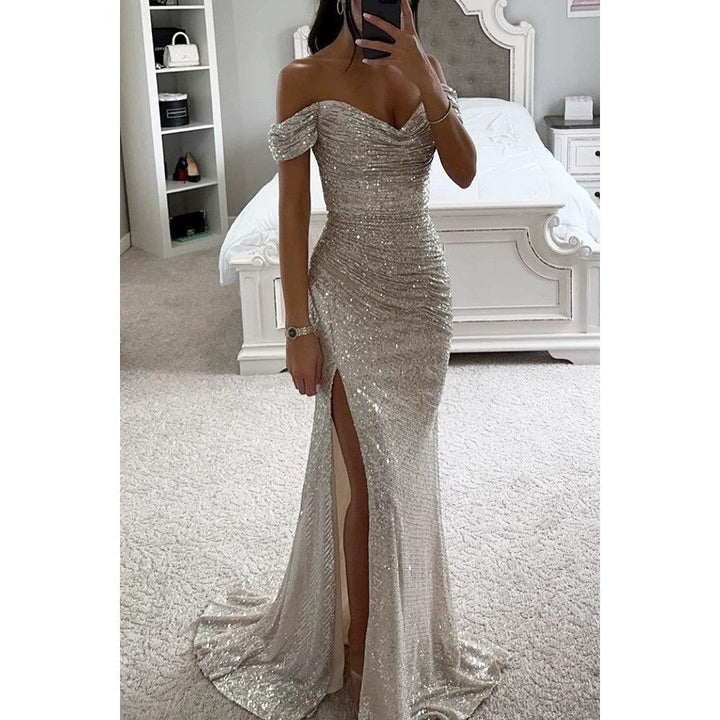 Women's Shimmering Wedding Guest Dress (7)
