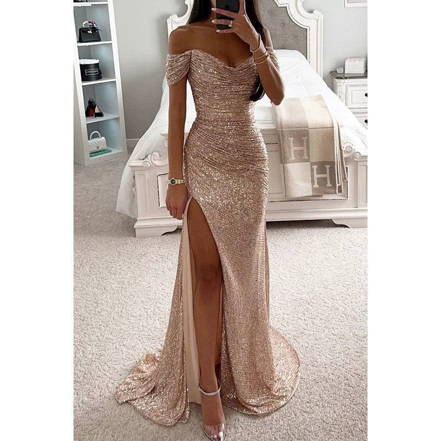 Women's Shimmering Wedding Guest Dress (8)