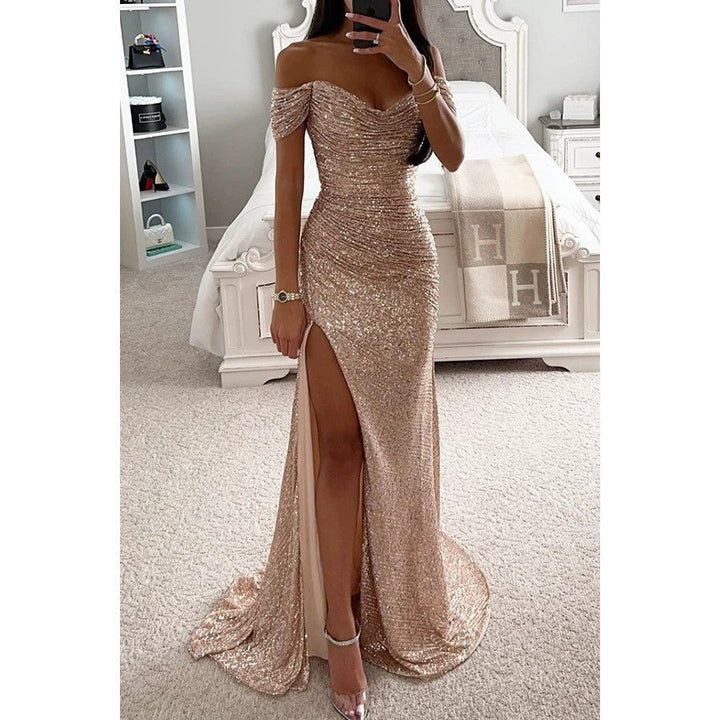 Women's Shimmering Wedding Guest Dress (8)