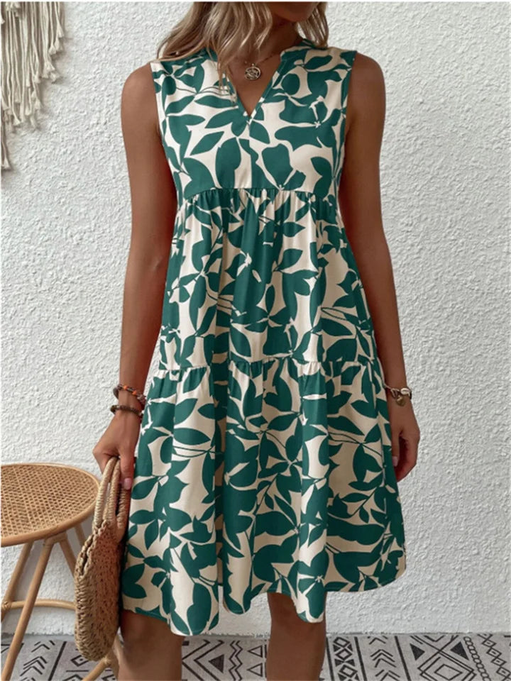 Women's Summer Dress for Warm Days in Green