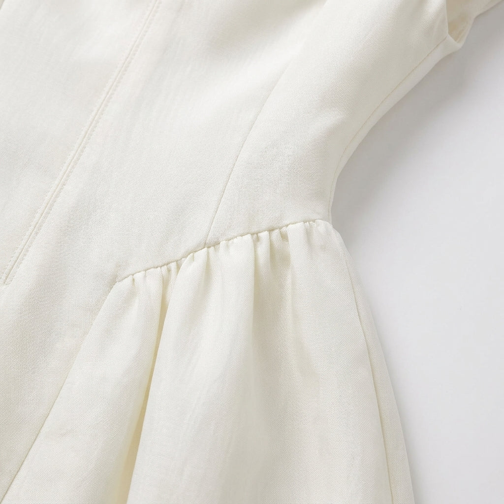 Women's Tailored Cap Sleeve Midi Dress for Wedding Guests (5)